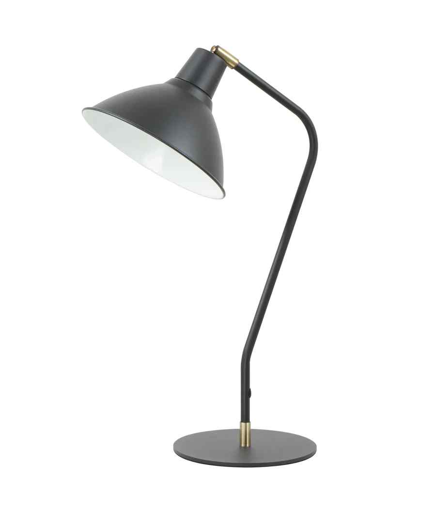 CLA COLLO: Cone Shade with Antique Brass Highlight Table Lamps