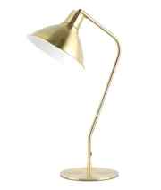 CLA COLLO: Cone Shade with Antique Brass Highlight Table Lamps