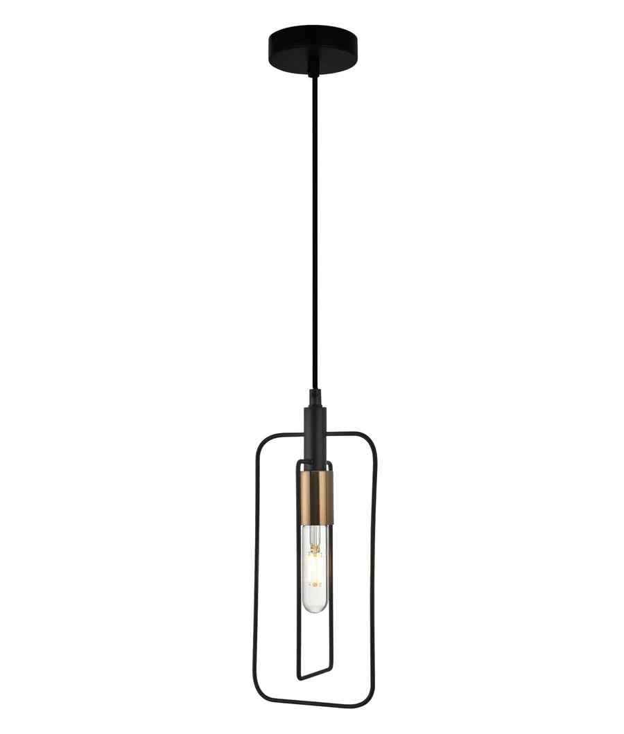 CLA CONTOUR: Interior Black Wire Rectangular Shape Pendant Light