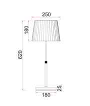 CLA CRECER: Interior Slanted Pleated Shade Height Adjustable Table Lamps - Image 2