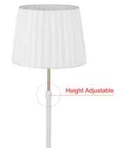 CLA CRECER: Interior Slanted Pleated Shade Height Adjustable Table Lamps