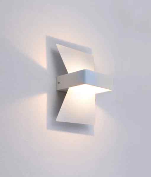 CLA DAVOS: City Series LED Interior Matte White Bow Wall Light