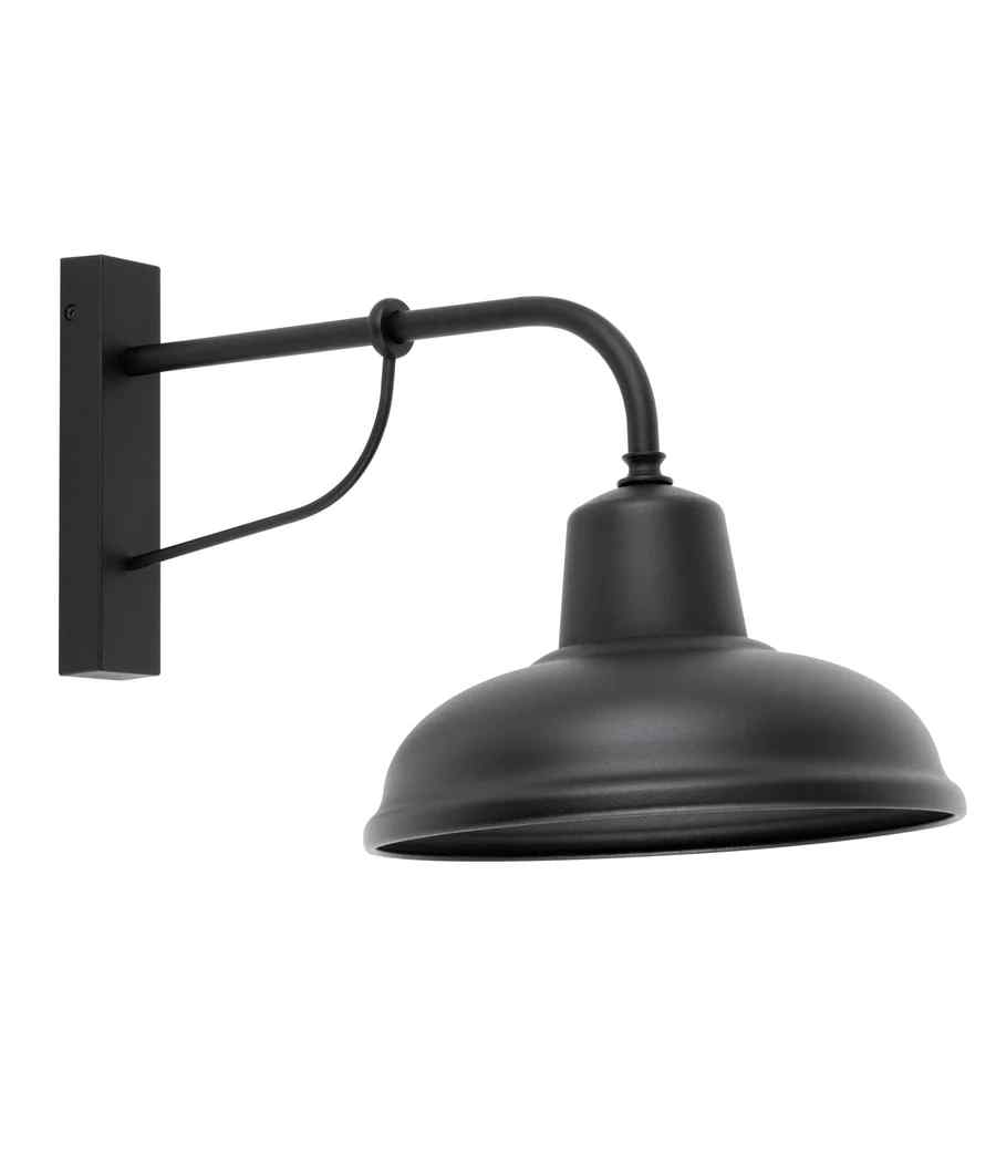 CLA DEKSEL: Industrial Matte Black Interior Wall Light