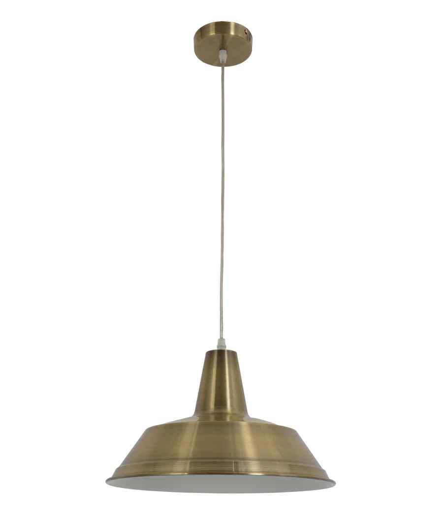 CLA DIVO: Industrial Antique Brass Dome Pendant Light