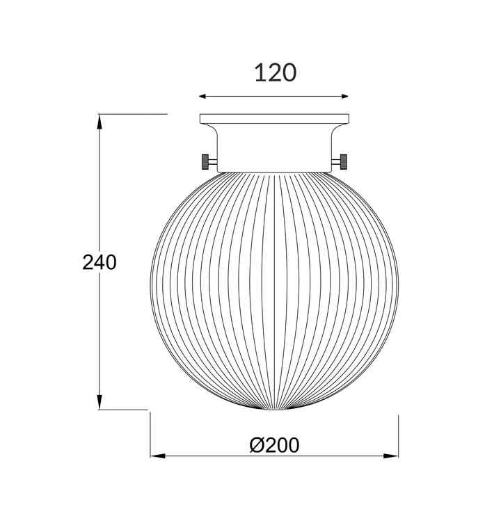 CLA D.I.Y. Batten Fix Ceiling Lights - Large Spherical Ribbed Shape Fixtures - Image 5