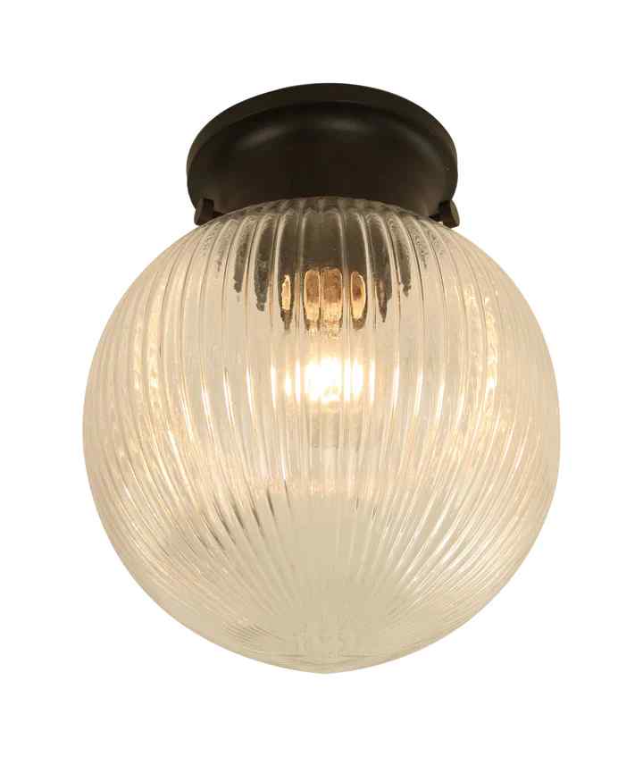 CLA D.I.Y. Batten Fix Ceiling Lights - Large Spherical Ribbed Shape Fixtures
