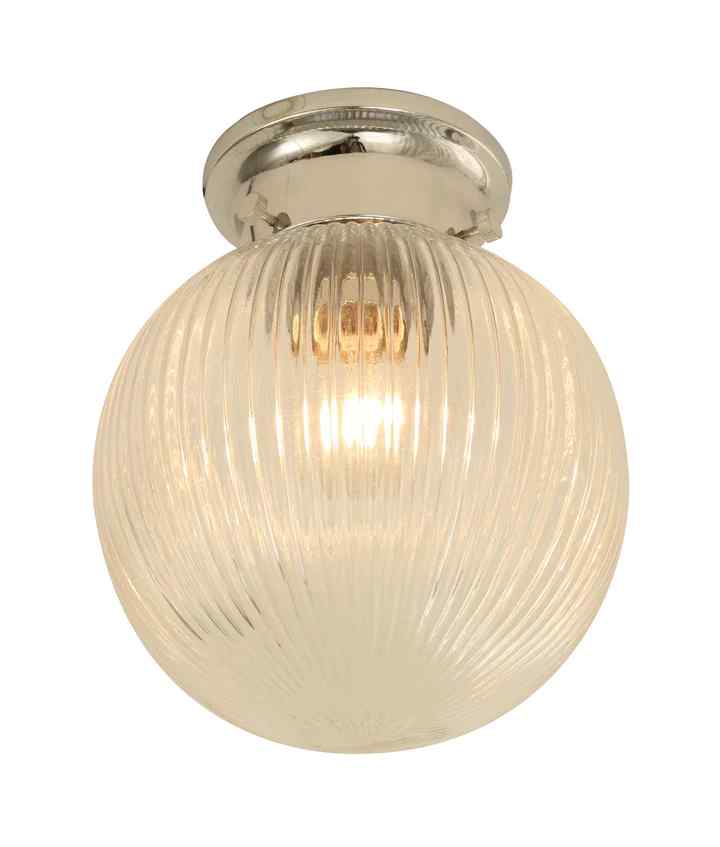 CLA D.I.Y. Batten Fix Ceiling Lights - Large Spherical Ribbed Shape Fixtures