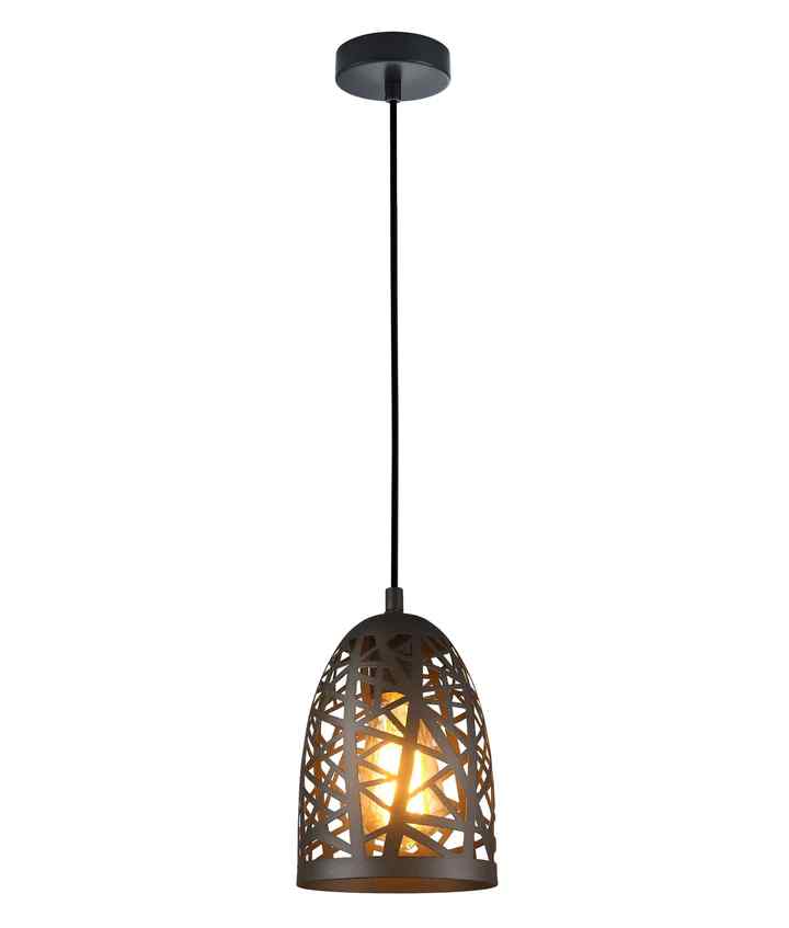 CLA ESCAMA: Interior Iron Cage Ellipse Pendant Lights