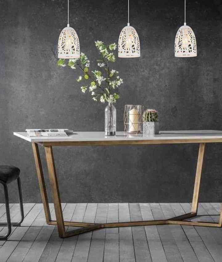 CLA ESCAMA: Interior Iron Cage Ellipse Pendant Lights