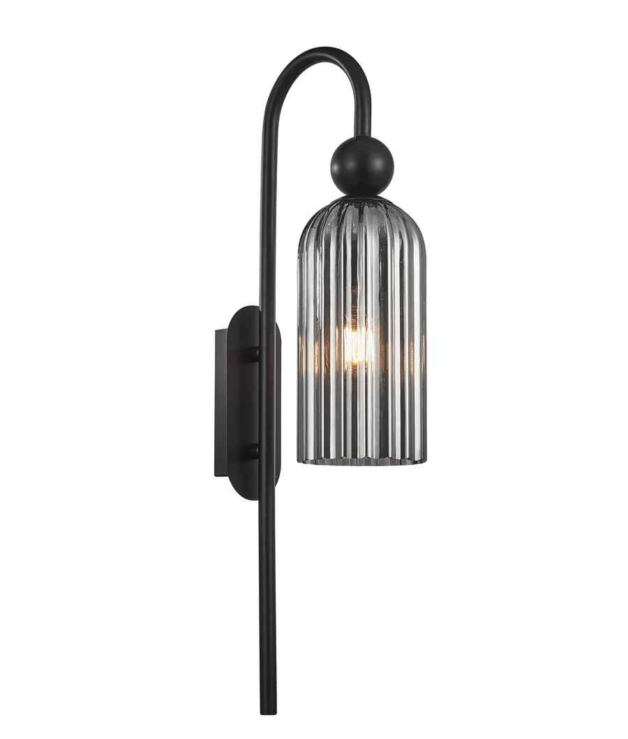 CLA FLAUTA: Interior Round Top Cylinder Ribbed Wall Lights
