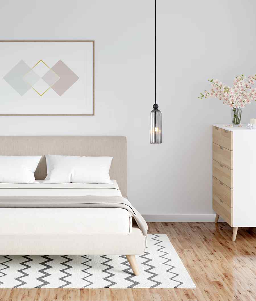 CLA FLAUTA: Interior Round Top Cylinder Ribbed Pendant Lights