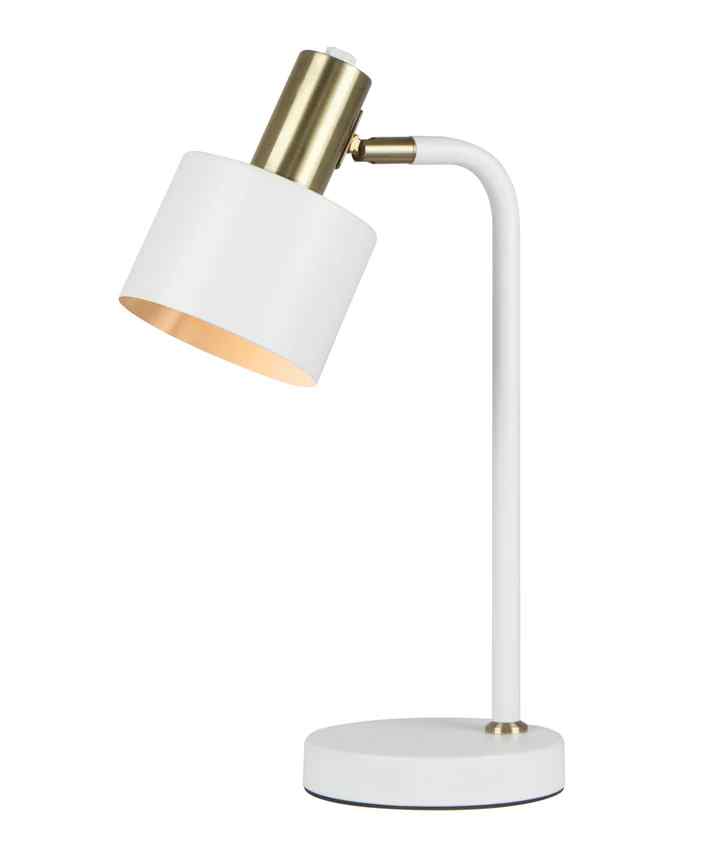 CLA FLOTAR: Interior Cylinder Iron Shade with Antique Brass Highlight Table Lamps