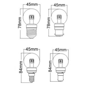 CLA
Fancy Round LED Filament Dimmable Frosted Globes (4W)