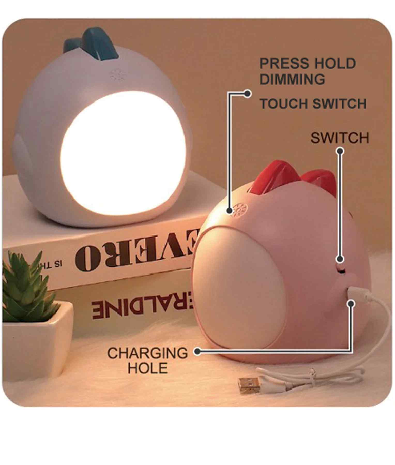 CLA FRANGO: LED Tri-CCT Chicken Nightlight Dimmable USB DC 5V Rechargeable - Image 3