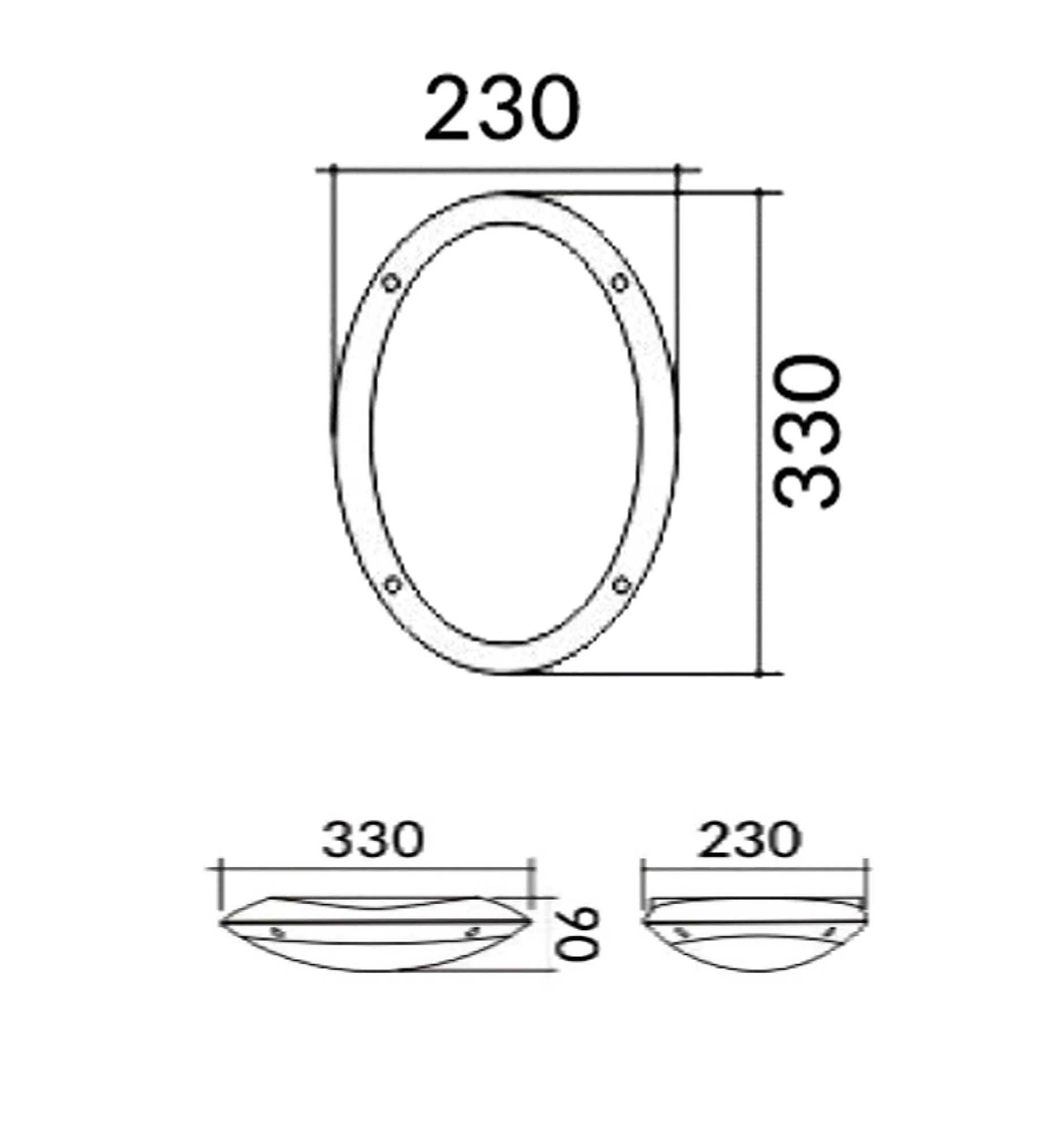 CLA BULK: Oval LED Exterior Bulkhead Lights IP66 IK10 - Image 2
