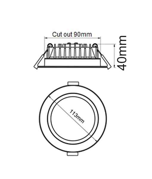 CLA
GALTRI: LED Dimmable Tri-CCT Fixed White Recessed Downlights - Image 6