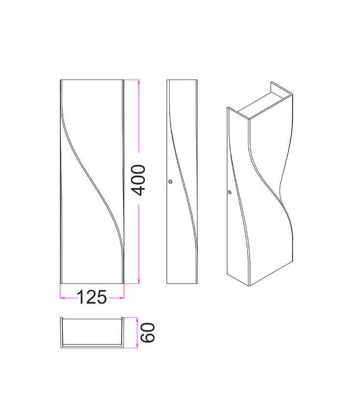 CLA GIROTRI: Large Exterior LED Tri-CCT Surface Mounted Up/Down Twist Wall Lights IP65 - Image 5