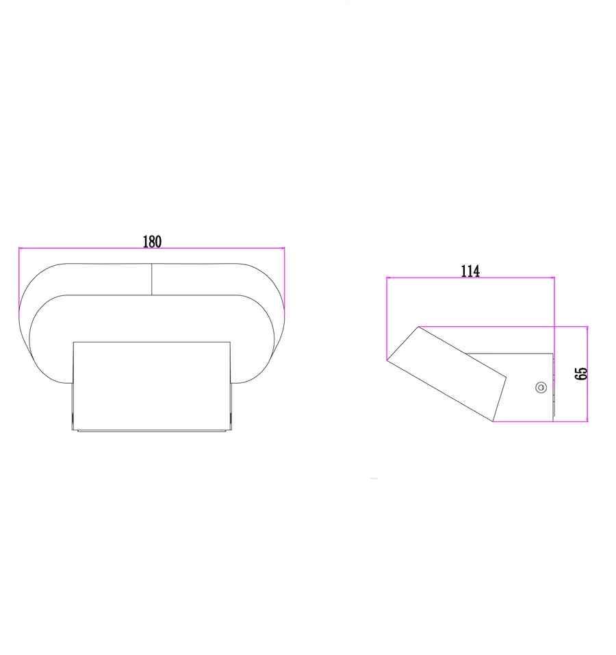 CLA
GLANS: Surface Mounted Exterior LED Wall Lights IP65 - Image 3