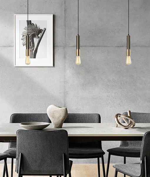CLA
GOLDA: Interior Tube with Brass Highlight Pendant Lights - Image 6