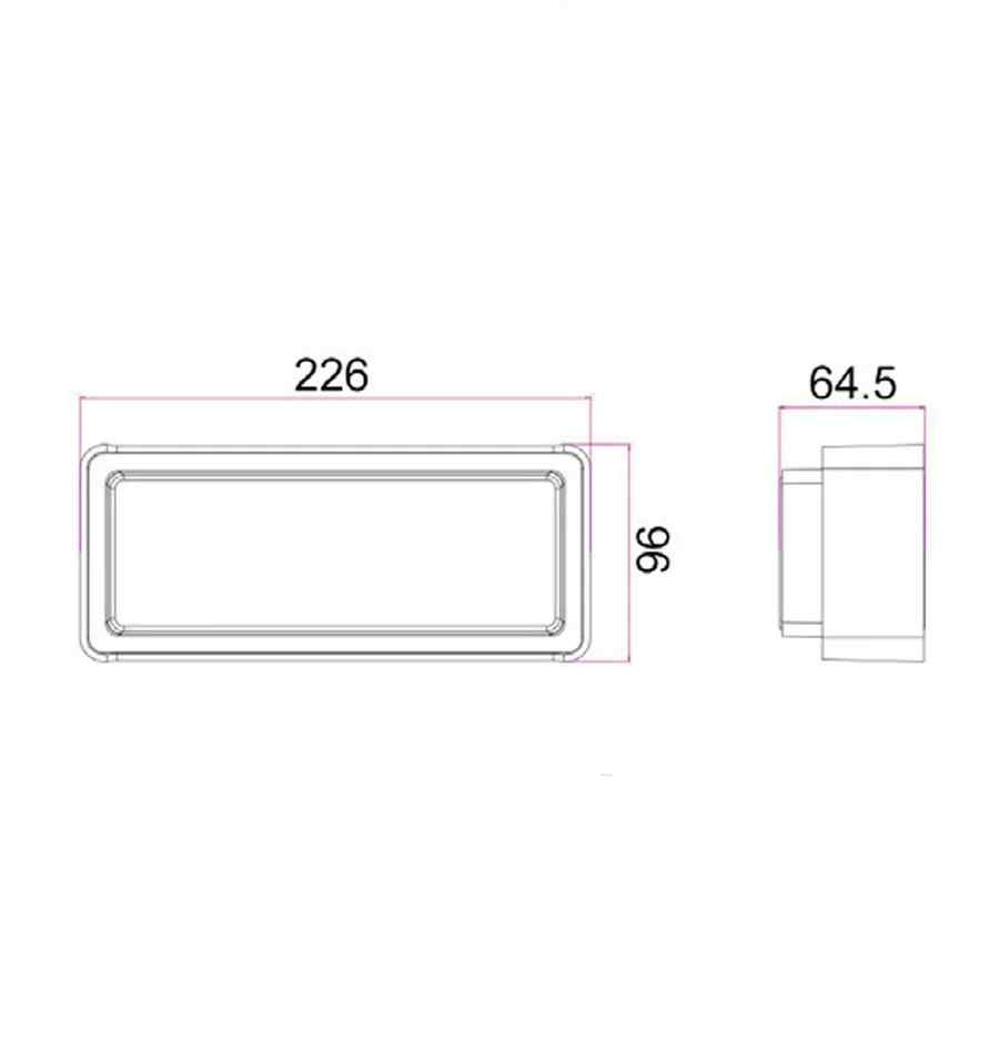 CLA HEKA: Surface Mounted Rectangular LED Exterior Wall Lights IP65 - Image 2
