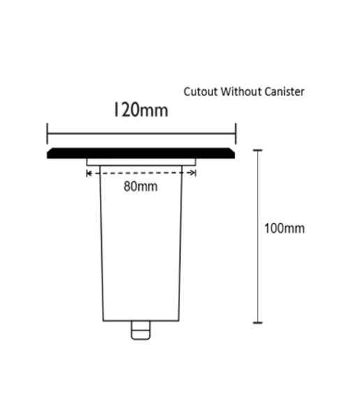 CLA GU10 Inground Up Light (Square / 316 Stainless Steel Faceplate) IP67