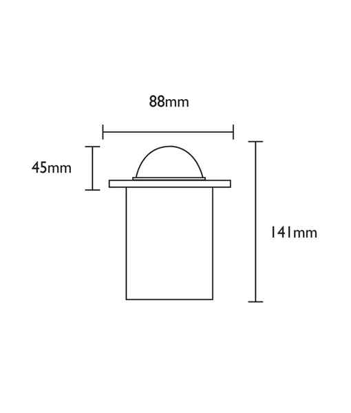 CLA MR16 Recessed Inground Up Lights (Small Faceplate with Eyelid) IP67 (Cut out: Ø73mm)