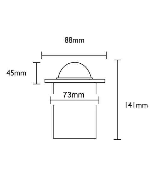 CLA MR16 Recessed Inground Up Lights (Small Faceplate with Eyelid) IP67 (Cut out: Ø73mm) - Image 2
