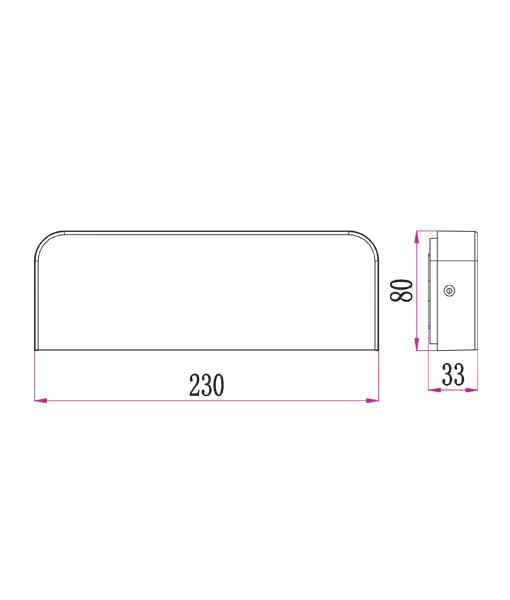 CLA KUK: LED Surface Mounted Rectangular Wall Lights IP54 - Image 4
