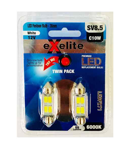 CLA
Exelite LED Festoon Auto Globes (2pcs Pack)