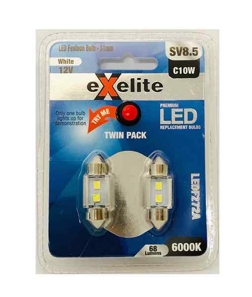 CLA
Exelite LED Festoon Auto Globes (2pcs Pack) - Image 2
