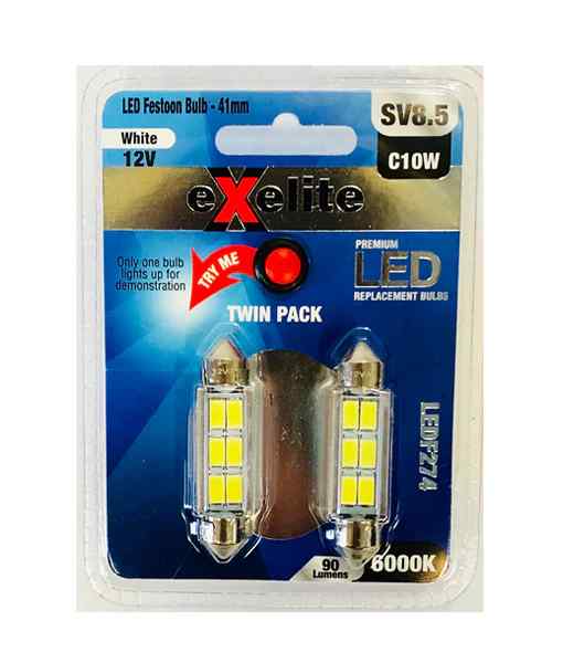 CLA
Exelite LED Festoon Auto Globes (2pcs Pack) - Image 3