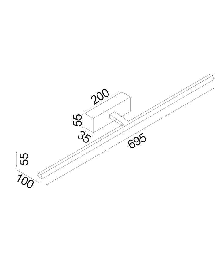 CLA LINEAL: Interior LED Tri-CCT Dimmable Vanity / Picture Wall Lights IP44 (L695mm) - Image 3