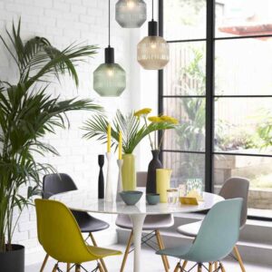 CLA MARACA: Interior Glass Jar With Quadrilateral Segment Pendant Lights