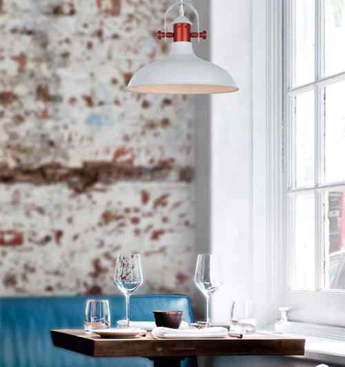 CLA NARVIK: Industrial Scandinavian Dome Shape With Copper Plating Pendant Lights - Image 9