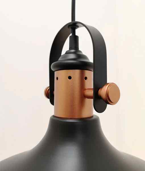 CLA NARVIK: Industrial Scandinavian Dome Shape With Copper Plating Pendant Lights - Image 11