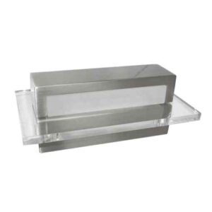 CLA NEW YORK: City Series LED Interior Satin Nickel With Clear Acrylic Border Rectangular Wall Light