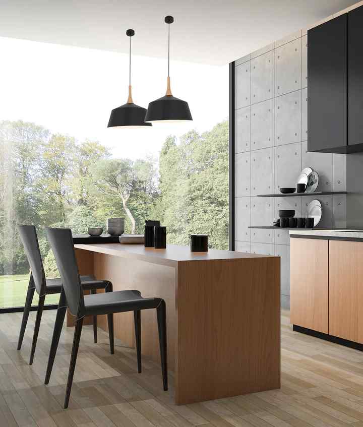 CLA NORDIC: Modern Scandinavian Medium Dome Shape Steel & Wood Pendant Lights - Image 5