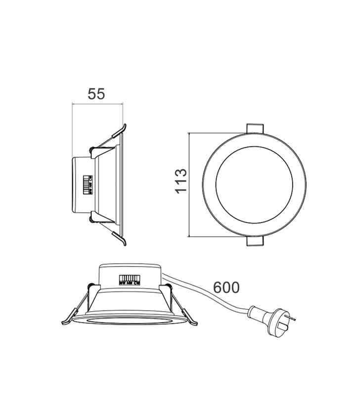 CLA NOVADLUX01A: LED Dimmable Tri-CCT with Changeable Faceplate(via clip) Recessed Downlight - Image 6