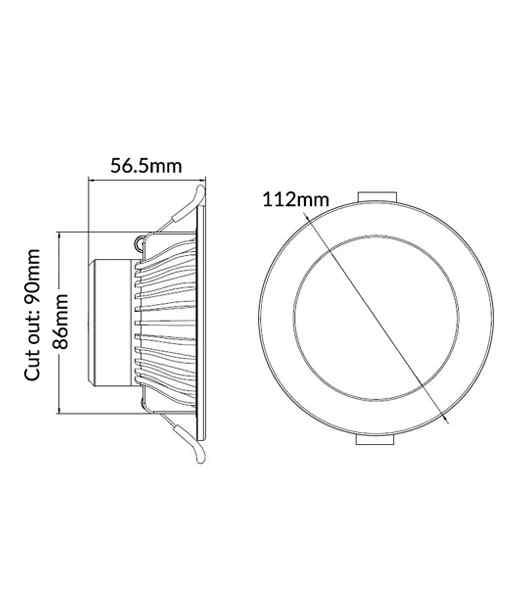 CLA NOVADLUX01A: LED Dimmable Tri-CCT with Changeable Faceplate(via clip) Recessed Downlight