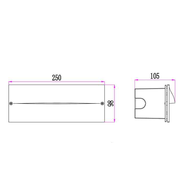 CLA OGATRI: Recessed Exterior LED Tri-CCT Wall Lights IP65 - Image 2