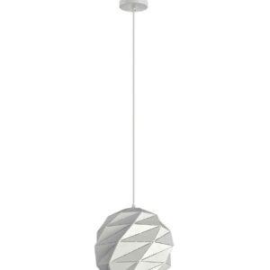 CLA ORIGAMI: Interior Small Dome Carved Iron Origami Style Pendant Lights