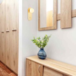 CLA OVALIS: Interior Round Opal Diffuser Oblong Base with Switch Wall Lights
