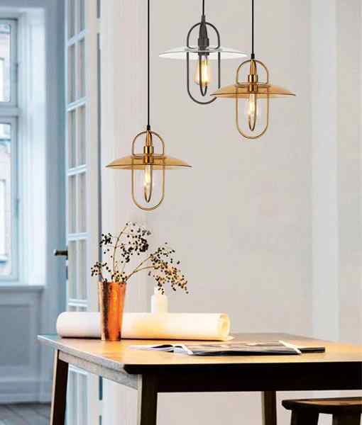 CLA PAPILLON: Interior Oblong Iron with Glass Coolie Pendant Lights - Image 4