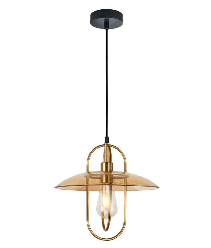CLA PAPILLON: Interior Oblong Iron with Glass Coolie Pendant Lights - Image 6