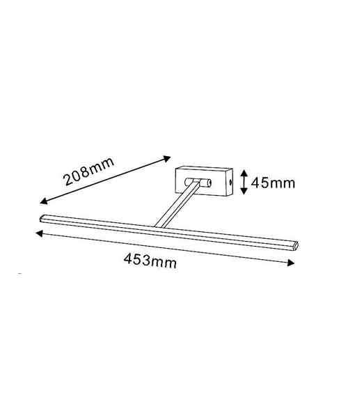 CLA PARIS: City Series LED Interior Satin Chrome Adjustable Picture Wall Light - Image 3