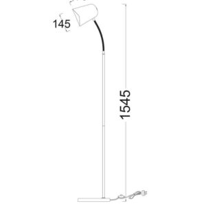 CLA PASTEL: Scandinavian Iron Slim Floor Lamps