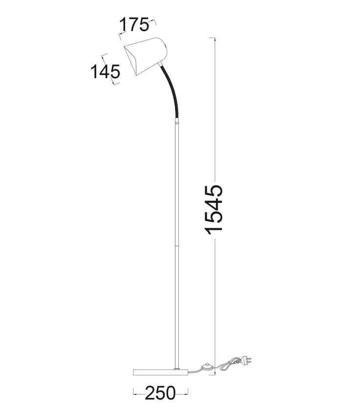 CLA PASTEL: Scandinavian Iron Slim Floor Lamps
