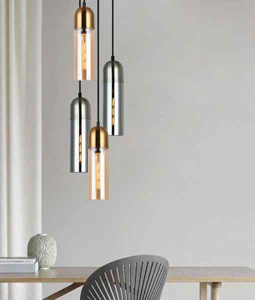 CLA PASTILLE: Interior Round Top Cylinder Glass Pendant Lights - Image 3