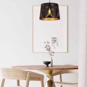 CLA PENSHADE: Interior Slanted with Eiffel Tower Pattern Laser Cut Pendant Lights