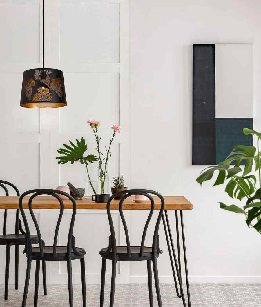 CLA PENSHADE: Interior Slanted with Maple Leaf Pattern Laser Cut Pendant Lights - Image 6